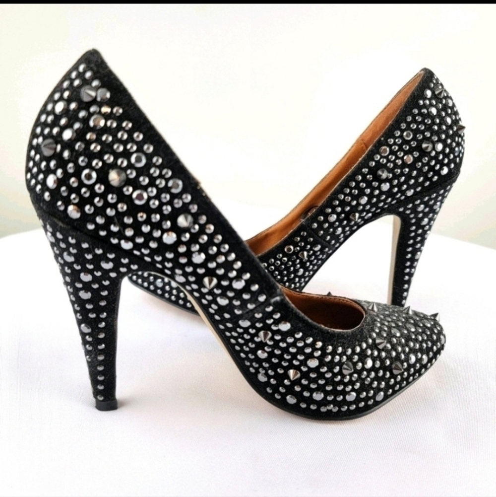g21 Studded Rhinestone Heels